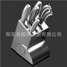 工厂批发高档不锈钢厨房菜刀6件套礼品套刀厨房用阳江刀具