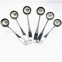 揭阳不锈钢不锈钢汤壳汤漏3厘无磁光身连柄汤壳汤漏厨具汤勺
