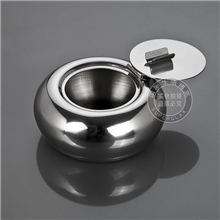 创意不锈钢鼓型烟灰缸车载烟灰盒带盖出口烟具酒店用品广告礼品