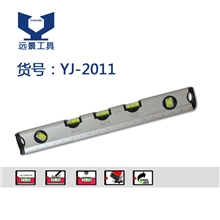 YJ-2011铝合金水平尺水平测量工具水平仪/可带磁性铝白/红/黄/蓝
