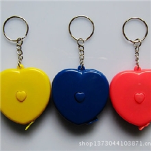 自动伸缩软皮尺/心形小卷尺1.5米