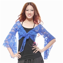 肚皮舞套装印度舞广场舞全蕾丝披肩中袖透气舒适上衣爆款