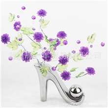 陶瓷工艺品家居水晶花E3紫色