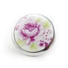 暮念瓷折叠便携带民族风陶瓷饰品花开争艳陶瓷镜子批发