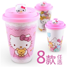 景德镇陶瓷hellokitty马克杯陶瓷水杯卡通杯凯蒂猫茶杯口杯