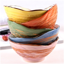 景德镇陶瓷日韩碗贝壳碗颜色釉韩式碗出口碗外单瓷器