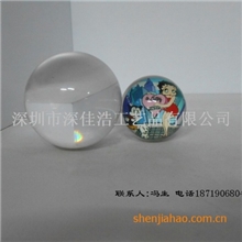 生产加工各种内埋琥珀透明水晶球不规则透明摆件