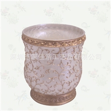 镶金垃圾桶半透明垃圾桶欧式古典垃圾桶装饰垃圾桶木纹垃圾桶