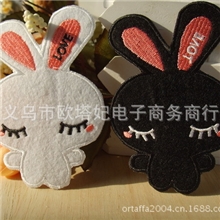 眯眼兔布贴批刺绣布贴熨烫补丁贴卡通贴布童装补衣贴工厂