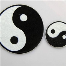 八卦布贴熨烫贴绣花贴背胶烫贴个性太极装饰贴服装辅料厂批发