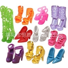 芭芘鞋子,娃娃鞋子,跳舞鞋,缕空鞋子,10双打包,适合29CM的娃娃