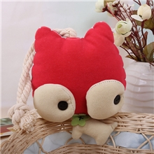 地摊爆款超萌可爱卡通厚款布艺大眼萌猫抽绳钥匙包多用包钥匙扣