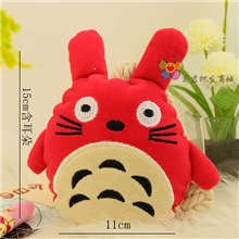 卡通钥匙包手工布艺抽拉式钥匙包龙猫钥匙包麻绳手提式钥匙扣