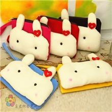 爱心小兔子化妆袋2013新款时尚可爱原创手工布艺化妆包批发女包