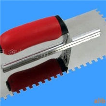 专业供应双色柄抹泥刀不锈钢刀片抹泥刀锯齿边缘抹泥刀