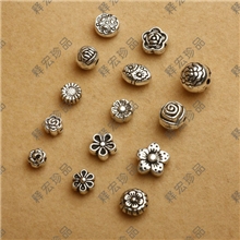 DIY饰品配件藏银苗银仿泰银花隔珠散珠佛珠佛牌链必备