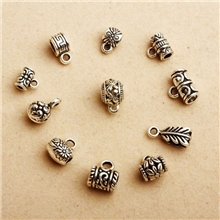 藏银挂坠扣项链扣手链扣DIY饰品藏银配件吊坠环隔珠半成品批发