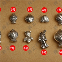 DIY饰品配件藏银苗银小鱼年年有鱼鱼鱼通佛珠佛牌链必备