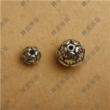 DIY饰品配件藏银苗银莲花珠竖孔莲花