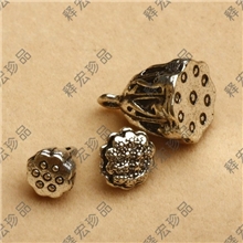 仿泰银莲蓬DIY配件精品藏银莲蓬挂坠仿925银莲蓬