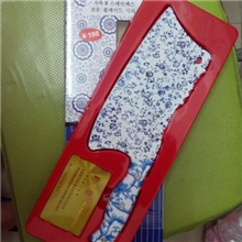 厂家直销：第三代青花瓷钨钢刀彩瓷不沾刀冰点钨钢刀厨房菜刀