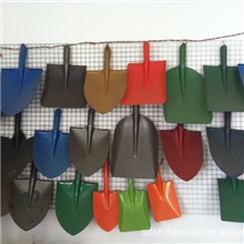 厂家供应各种颜色铁锹尖头平头铁锹