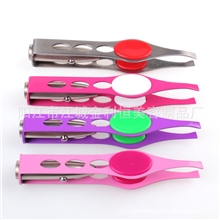 供应时尚带灯眉夹带led眉夹带防滑胶垫颜色按客户要求定做