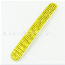 镶钻指甲锉长款海绵指甲锉单面镶钻闪光锉，指甲锉，手工定制