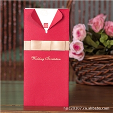 结婚喜帖个性高档请帖/衣领喜帖09-81