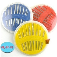 手缝针一盒24玫|圆盘针盒|长短粗细均有、家居生活缝补DIY必备