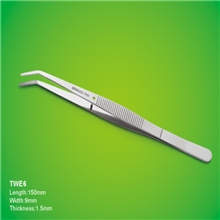 安可信厂家直销410不锈钢带定位弯头镊子缝纫工具外贸爆款