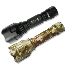 神火C8XPE灯珠强光手电筒充电防水迷彩手电筒LED手电厂家批发