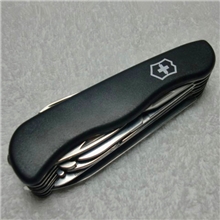 黑色十字标多功能瑞士军刀户外野营折叠刀具大号瑞士军刀加重