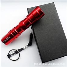 迷你强光小手电筒5号防水礼品手电筒蓝黑三色可选礼盒装