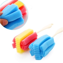 0.7元开学火热促销色彩杯刷带手柄海绵杯刷清洁刷厨房刷子瓶刷