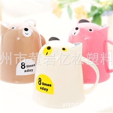 2308创意塑料杯卡通小熊漱口杯环保漱口杯