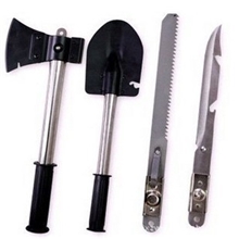 户外野营多功能锹/工兵铲/便携园艺铲子/四合一组合铲子