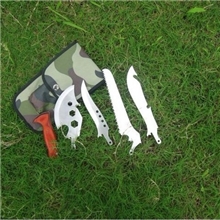 D20多功能不锈钢四合一组合刀/户外便携刀具/(斧锯大小刀）