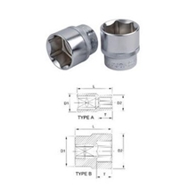 供应美国力可达1/2"小R六角公制套筒N4系列B类