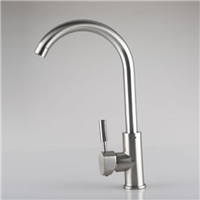 新款拉丝圆菜盆水龙头冷热混水龙头经久耐用美观厨房龙头