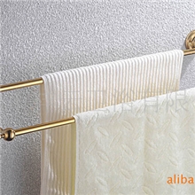 祥云卫浴供应卫浴挂件8608G镀金双杆毛巾架毛巾杆毛巾挂