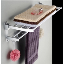 58917（大号粗）活动浴巾架折叠浴巾架太空铝毛巾架两款可选