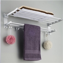 打砂新工艺5612浴巾架毛巾架太空铝卫浴挂件可折叠活动浴巾架