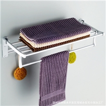 8018太空铝活动浴巾架折叠活动温州毛巾架实心带钩