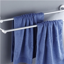 800215mm管径实心底座太空铝双杆毛巾架浴巾架卫浴挂件