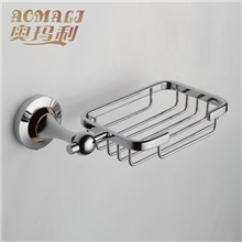 全铜皂网盒卫生间肥皂碟浴室沥水肥皂网卫浴香皂盒带金圈挂件