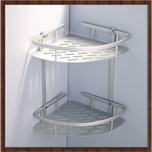 8814长条孔三角收纳架浴室角架置物架太空铝挂件双层置物架