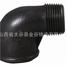 太谷镀锌玛钢管件90度内外丝弯头