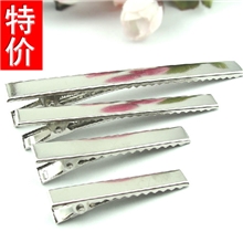 厂家直销批发DIY发夹配件,平口鸭嘴夹手工材料,发卡尖嘴夹