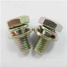 现货供应GB/T9074.17M6x12六角头螺栓弹平垫组合件